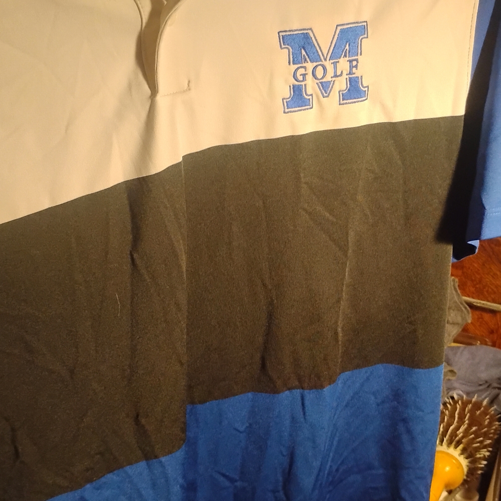 Nike Blue and Black Polo Shirt